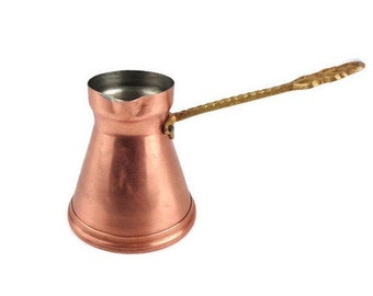 Vintage Copper Coffee Pot, Antique Copper Turkish Coffee Pot