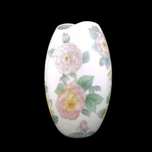 陶器の花瓶、花飾り付き、手作り、ヴィンテージイタリア 90 年代 陶器の花瓶、花飾り付き、手作り、ヴィンテージイタリア 90 年代