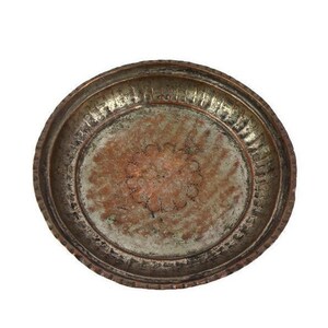 アンティーク イスラム錫 鍍金銅ボウル 鉢 アンティーク イスラム錫