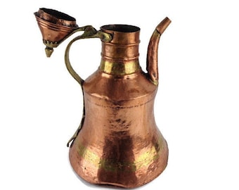 Handmade Copper Pitcher, Antique Copper Pitcher, Copper Watering Pot