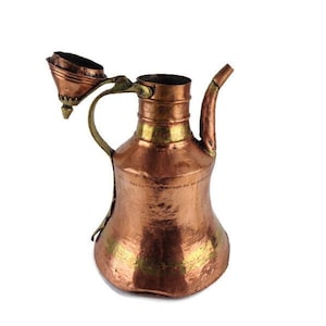 Handmade Copper Pitcher, Antique Copper Pitcher, Copper Watering Pot