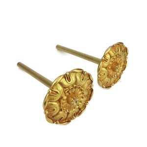 Antique Brass Curtain Rod Finish Ornament Set, Pair Curtain Rod Ornaments
