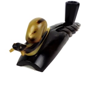 Antique Horn Pen Holder, Desktop Decor, Office Decor, Desk Storage