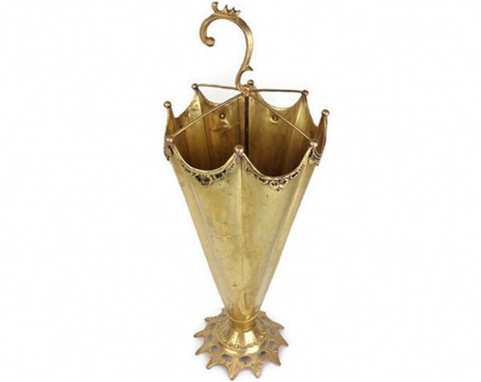 Antique Brass Umbrella Stand, Vintage Brass Umbrella Holder Etsy