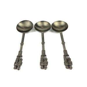 Vintage Pewter Spoons Set of 3 Frieling Zinn Germany