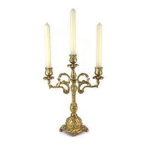 Antique Brass Candle Holder, Vintage Brass Candlestick