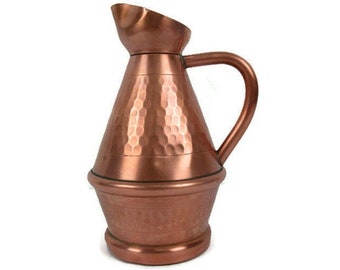 Antique Copper Jug, Handmade Copper Pitcher, Copper Watering Jug