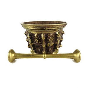 Antique Bronze Mortar With Pestle, Apothecary Mortar and Pestle