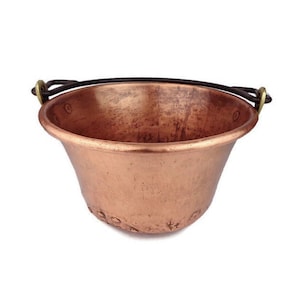 Antique Copper Cauldron, Handmade Copper Cauldron, Solid Copper Cauldron, Hand Hammered Copper Planter