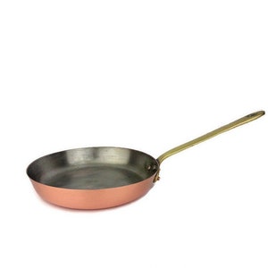 Copper Cooking Pan, Copper Saucepan, Vintage Copper Pan With Brass Handle France