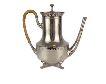 Antique Metal Teapot With Legs