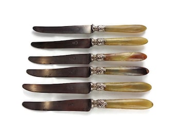 Vintage French Dining Knife Set of 6