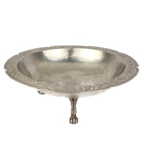Cuenco antiguo bañado en plata, cuenco para compota bañado en plata, circa 1930