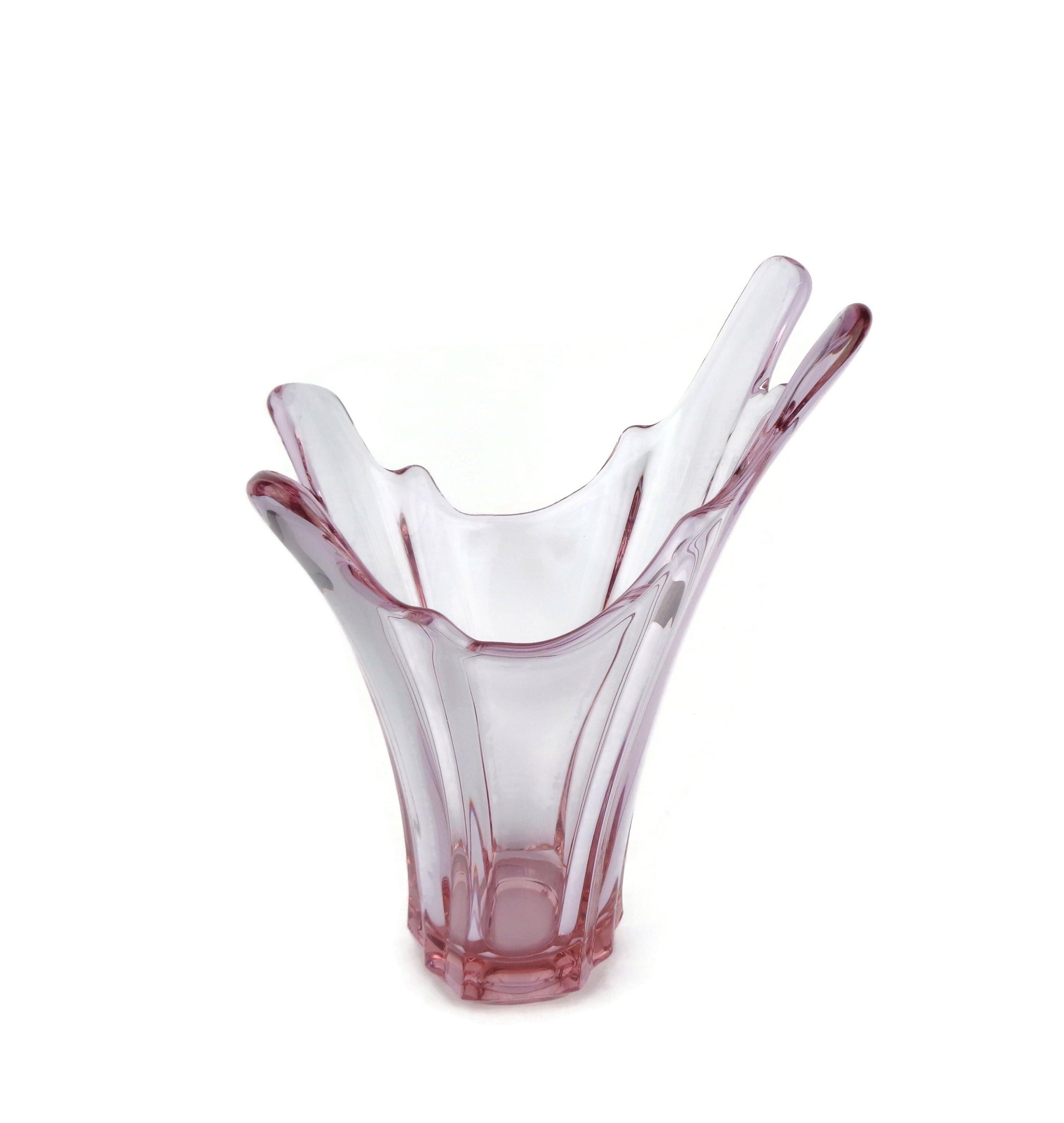 ヴィンテージ ピンク ガラス花瓶、アート ガラス花瓶 - Etsy 日本