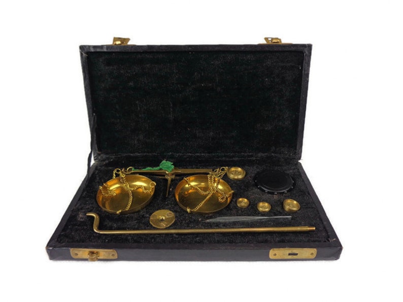 French Balance Scale With Original Box Jewelry Balance Scale