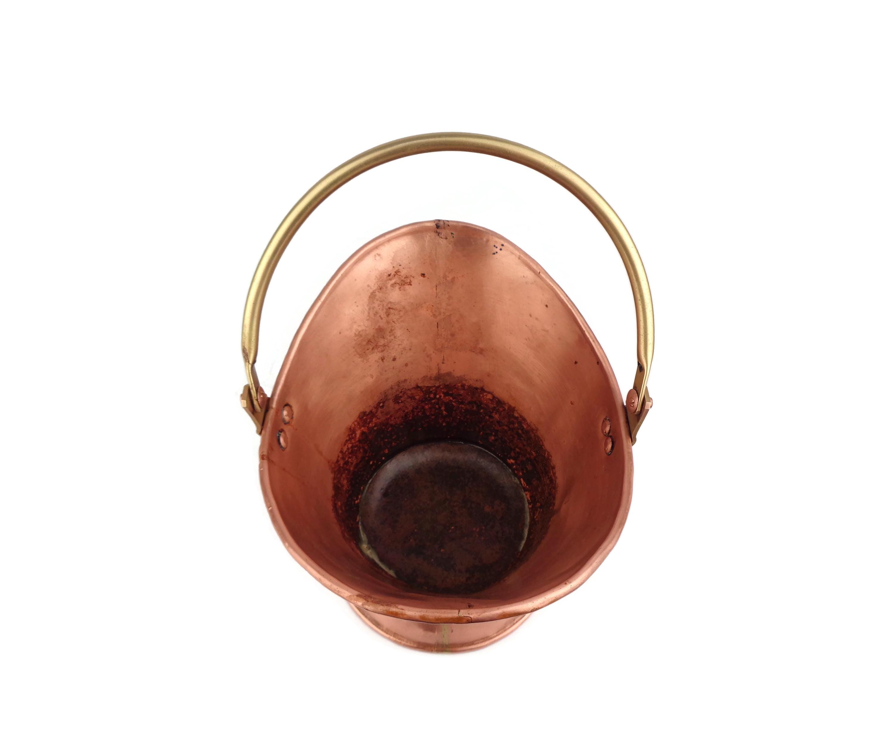 バケツ ビンテージ 銅製 ガーデニング ポット ハンドル 鉢 プランター バケツ ビンテージ 銅製 ガーデニング ポット ハンドル 鉢 プランター