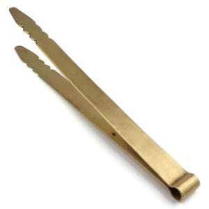 Antique Ice Clip, Brass Ice Tongs, Collectible Ice Clip