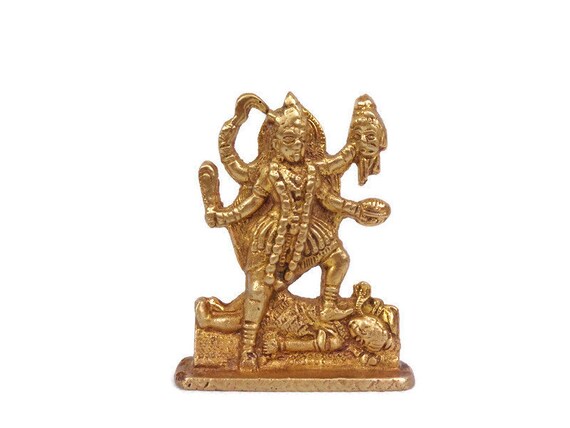 ヒンドゥー教の神カーリーの真鍮像 - Etsy 日本