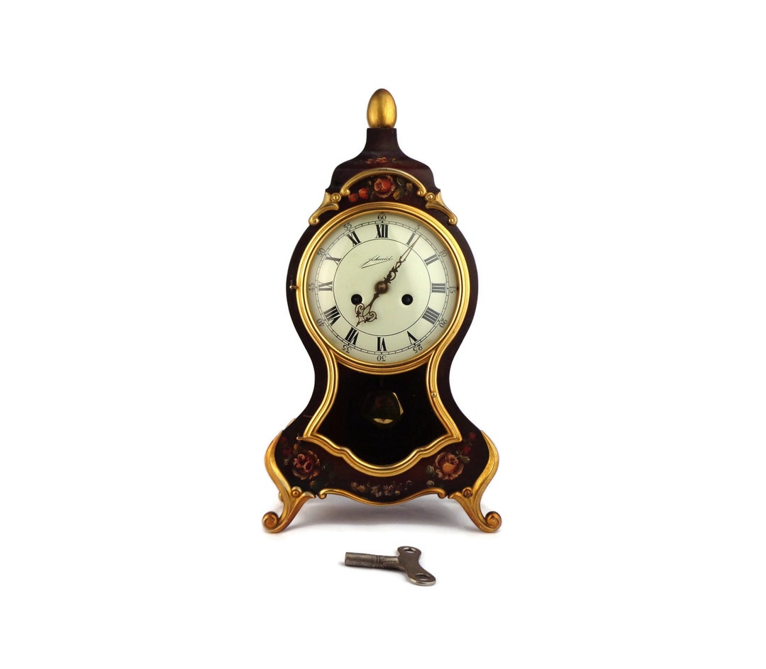 Antique Mantel Clock, Schmid Mantel Clock, Mantel Table Clock Schmid Germany Etsy
