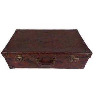 Maleta grande vintage, maleta de viaje, equipaje de cartón