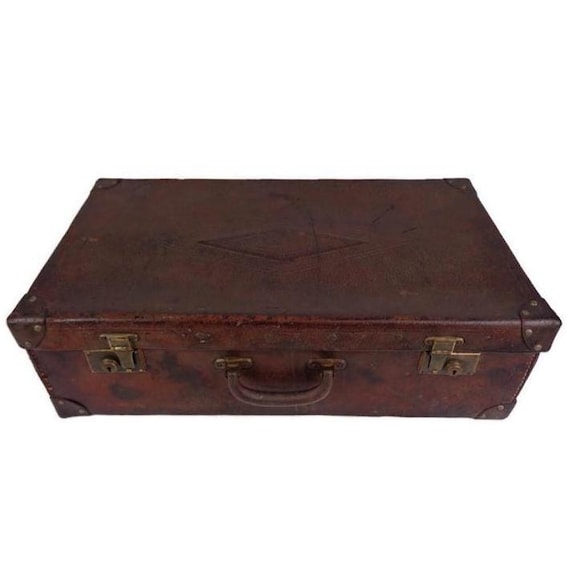 IZ35700O★トランク アンティーク クラシック 店舗什器 収納 サイドテーブル ショップディスプレイ コッファー センターテーブル 装飾 アンティークトランク - アンティーク山本商店