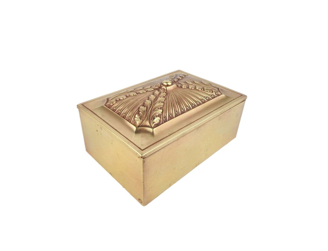 Antique Jewelry Box Brass Storage Box Brass Jewelry Box Etsy