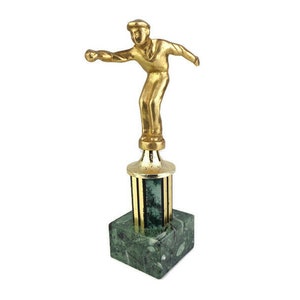 Trophée Pétanque Vintage - Statue Personnage Sculpté, Années 60, Objet Déco Rétro