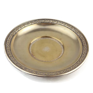 Vintage Silver Plated Round Tray, Small Silver Plated Dining Tray Mallah