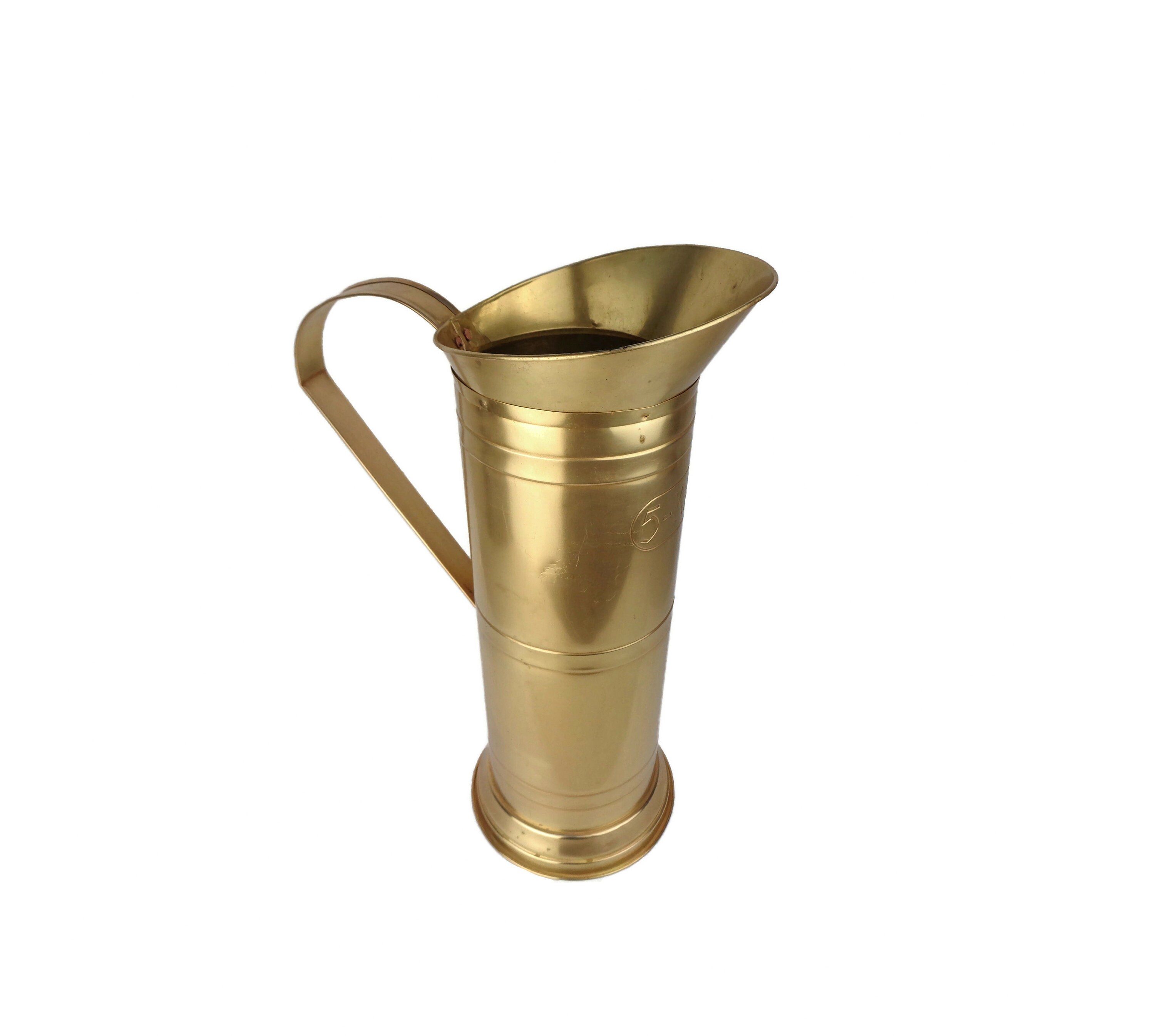 Antique Brass Umbrella Stand, Vintage Brass Umbrella Holder