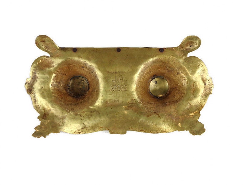 真鍮製 インク壺 アンティーク調JAPAN ヴィンテージ訳あり