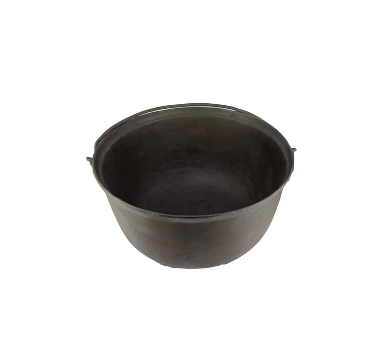 Antique Cast Iron Cauldron, Firewood Storage Cauldron, Fireplace Decor ...
