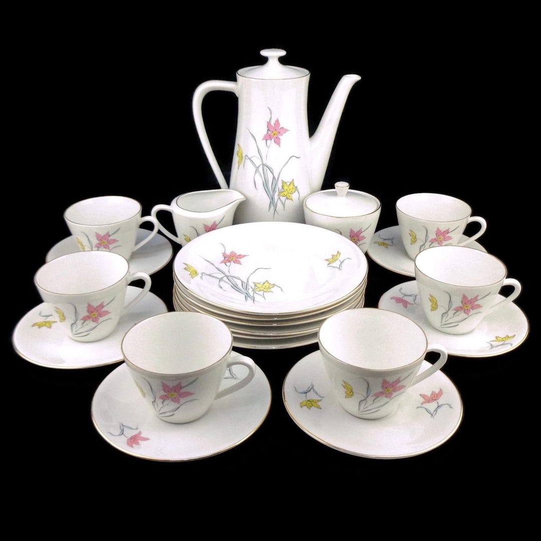 Vintage Porcelain Breakfast Set, Breakfast Dining Set Bavaria Germany ...