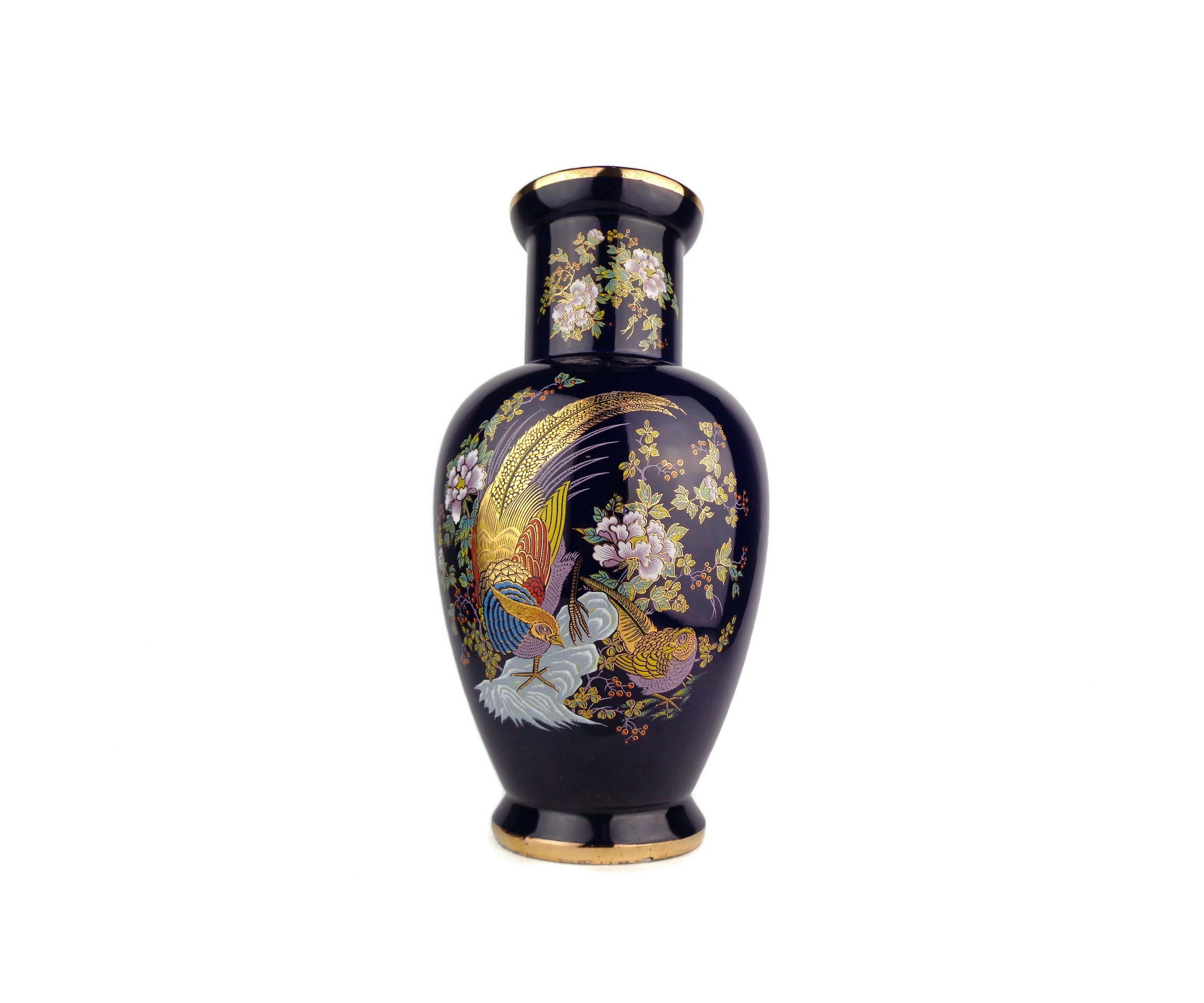 イタリア陶器装飾的な陶器花瓶 大きめ イタリア製陶器の花瓶、イタリア製大型陶器の花瓶、ヴィンテージ陶器の