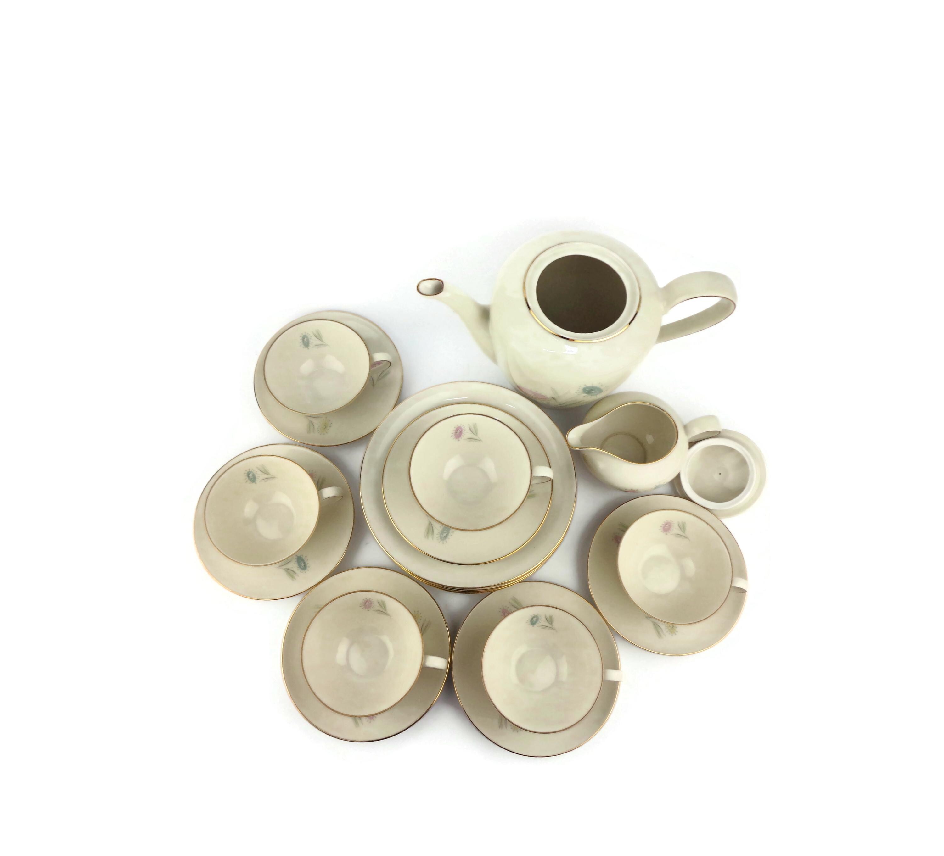 Vintage Porcelain Tea Coffee Set, Breakfast Dining Set Bavaria Germany ...