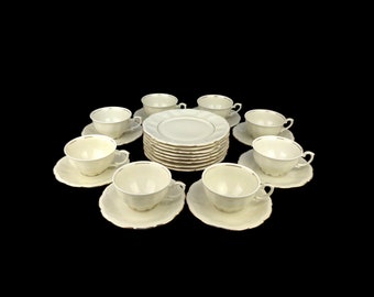 Vintage Porcelain Breakfast Set, Breakfast Dining Set Bavaria Germany, Bavarian Porcelain Coffee Tea Set