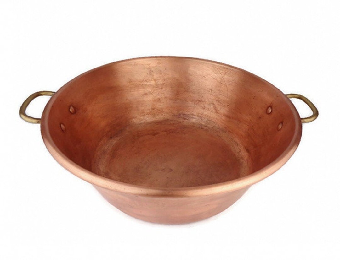 Vintage Copper Jam Presserve Pot, Large Copper Jam Presserve Pot France