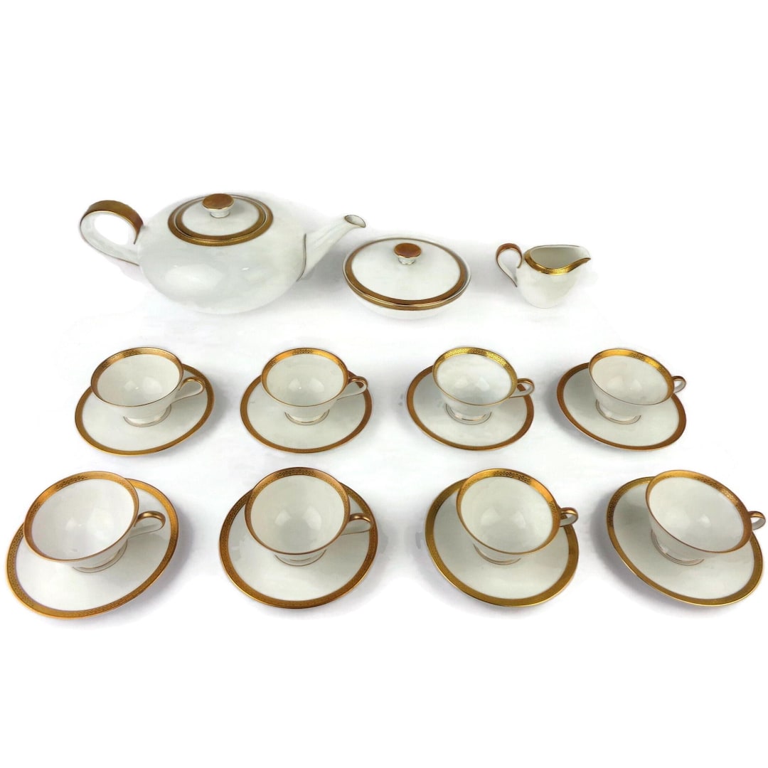 Vintage Porcelain Tea Cooffee Set, Coffee Tea Dining Set Bavaria ...