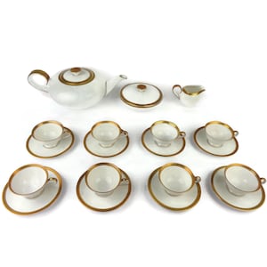Vintage Porcelain Tea Cooffee Set, Coffee Tea Dining Set Bavaria Germany