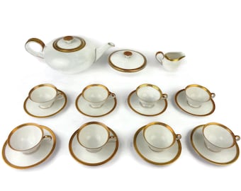 Vintage Porcelain Tea Cooffee Set, Coffee Tea Dining Set Bavaria Germany