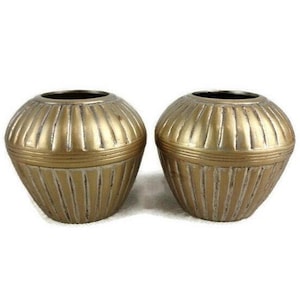 Antique Bronze Candle Holders Set