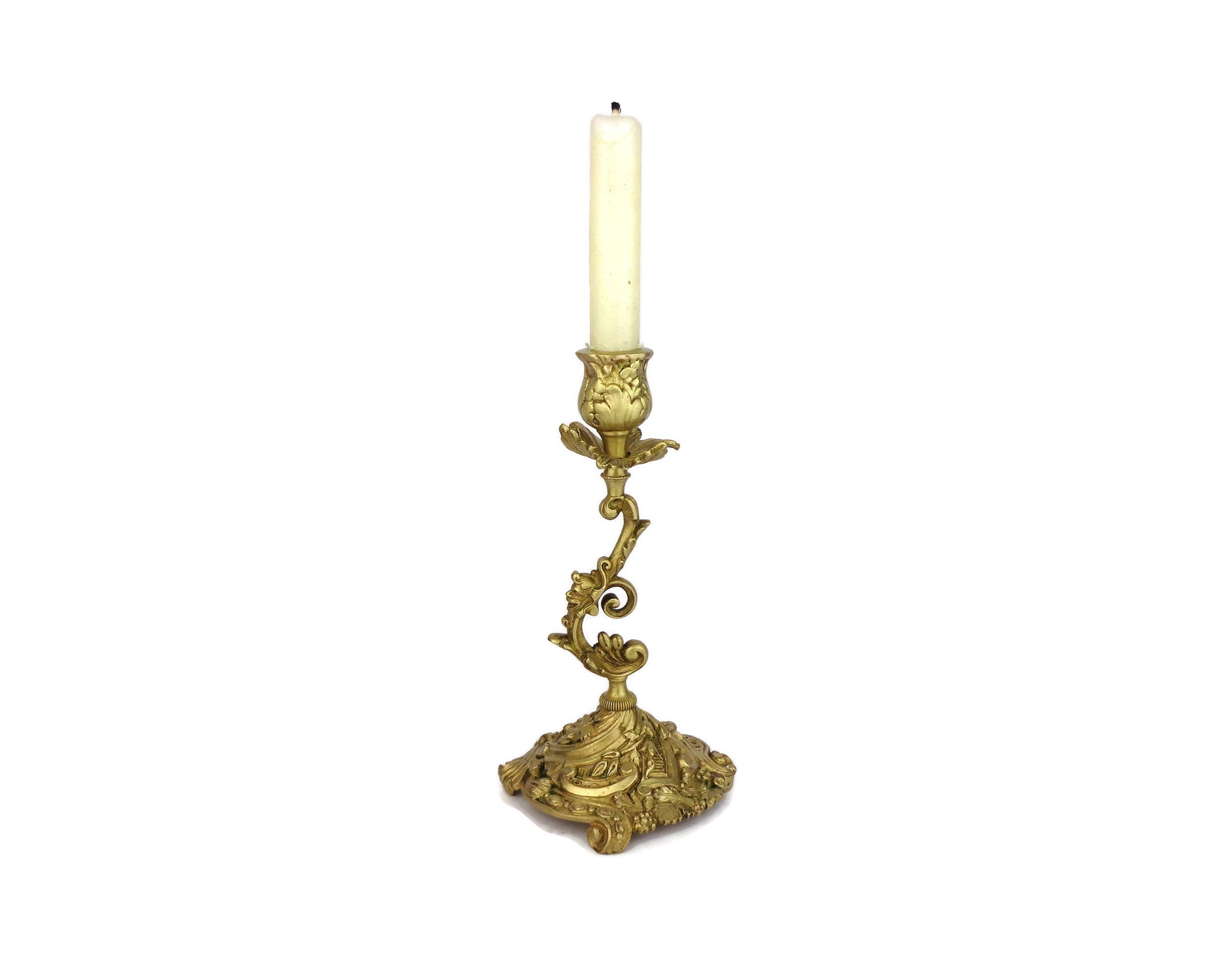 buy good quality Antique Antique Brass Candle Holder, Candle Vintage Brass  Brass Candlestick, Victorian Holder Candle Holder 