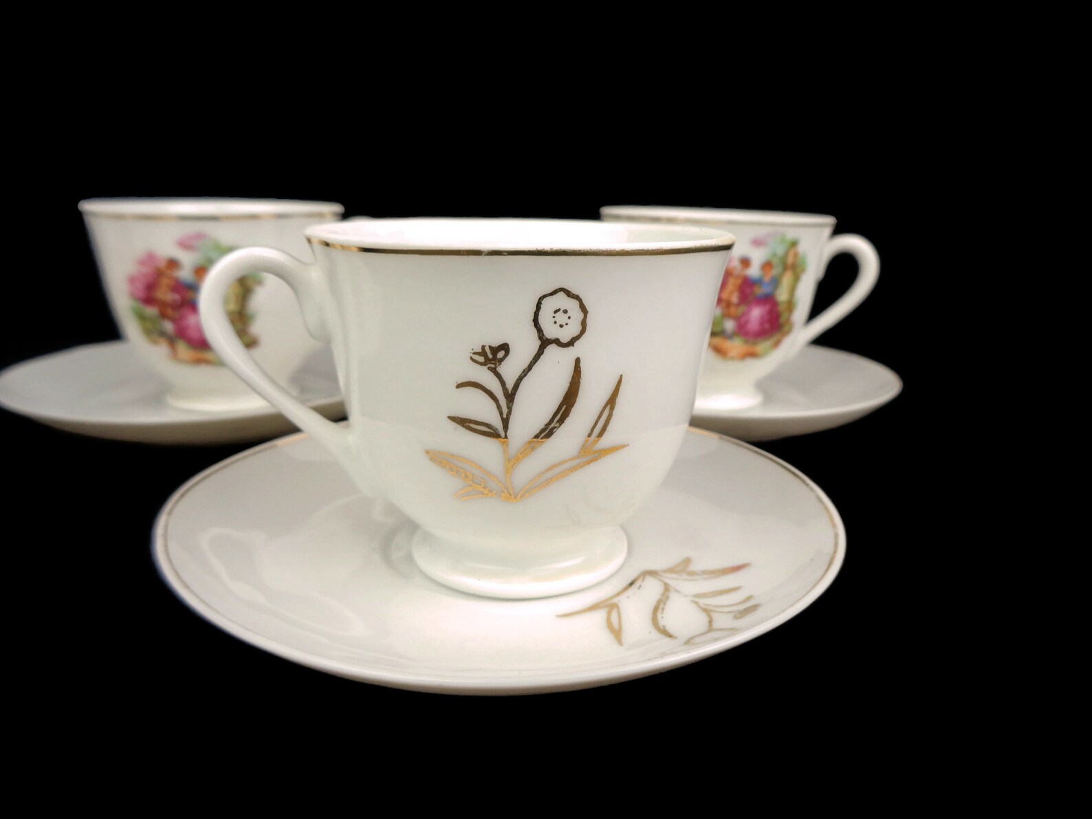 Vintage Porcelain Tea Cooffee Set, Antique Porcelain Coffee Tea Set - Etsy