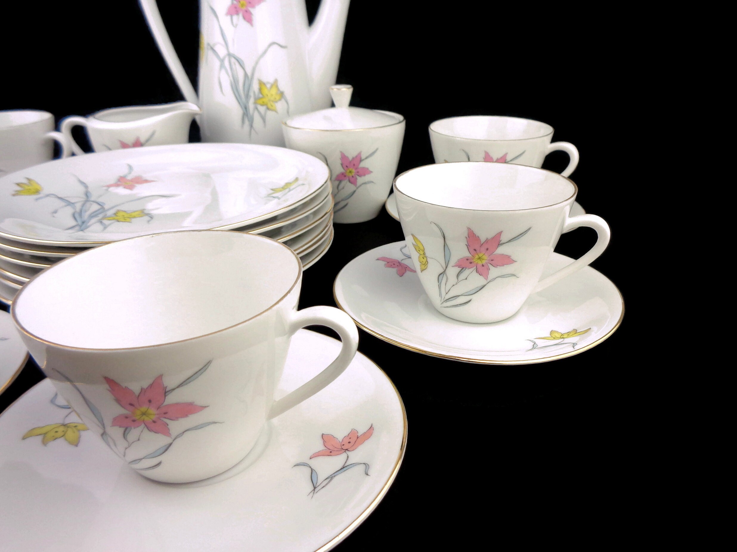Vintage Porcelain Breakfast Set, Breakfast Dining Set Bavaria Germany ...