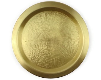 Handmade Brass Tray, Vintage Brass Platter