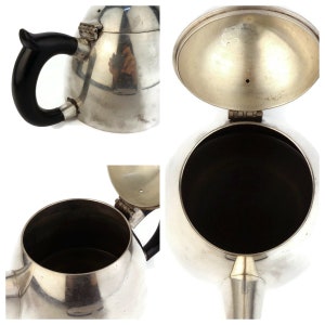 Vintage Silver Plated Teapot, Silver Plated Coffee Pot image 3