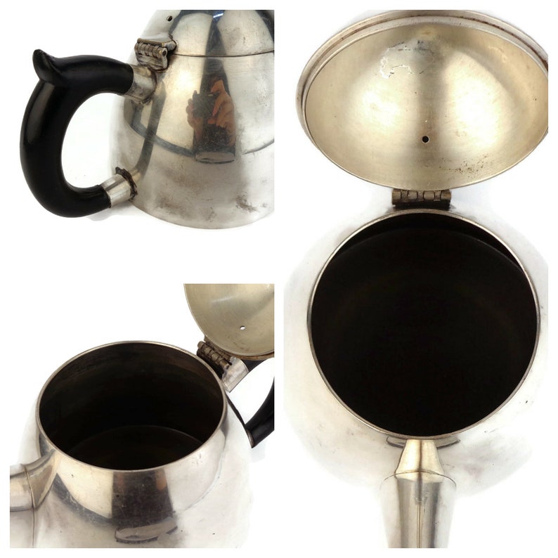 Vintage Silver Plated Teapot, Silver Plated Coffee Pot image 3