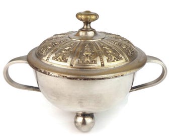Vintage Sugar Bowl, Silver Plated Sugar Bowl EPNS, English Sugar Bowl
