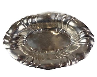 Vintage Silver Plated Oval Tray, Silver Plated Dining Tray