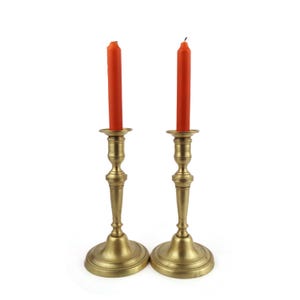 Antique Brass Candle Holder Set, Pair Brass Candlesticks