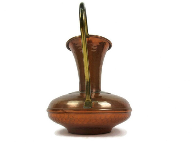 Antique Copper Amphora Vase Vintage Copper Double Handles Etsy